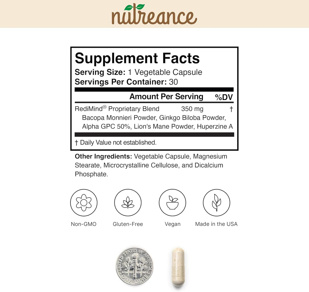 RediMind Natural Cognitive Support Supplement