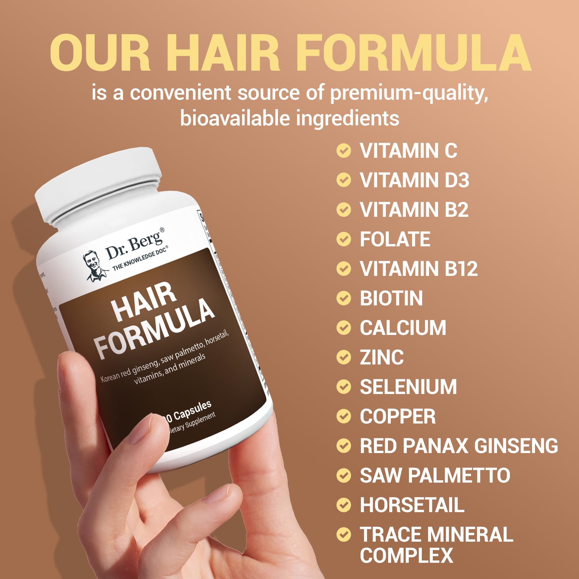 Dr. Berg All-in-One Vitamins for Hair, Skin, & Nails