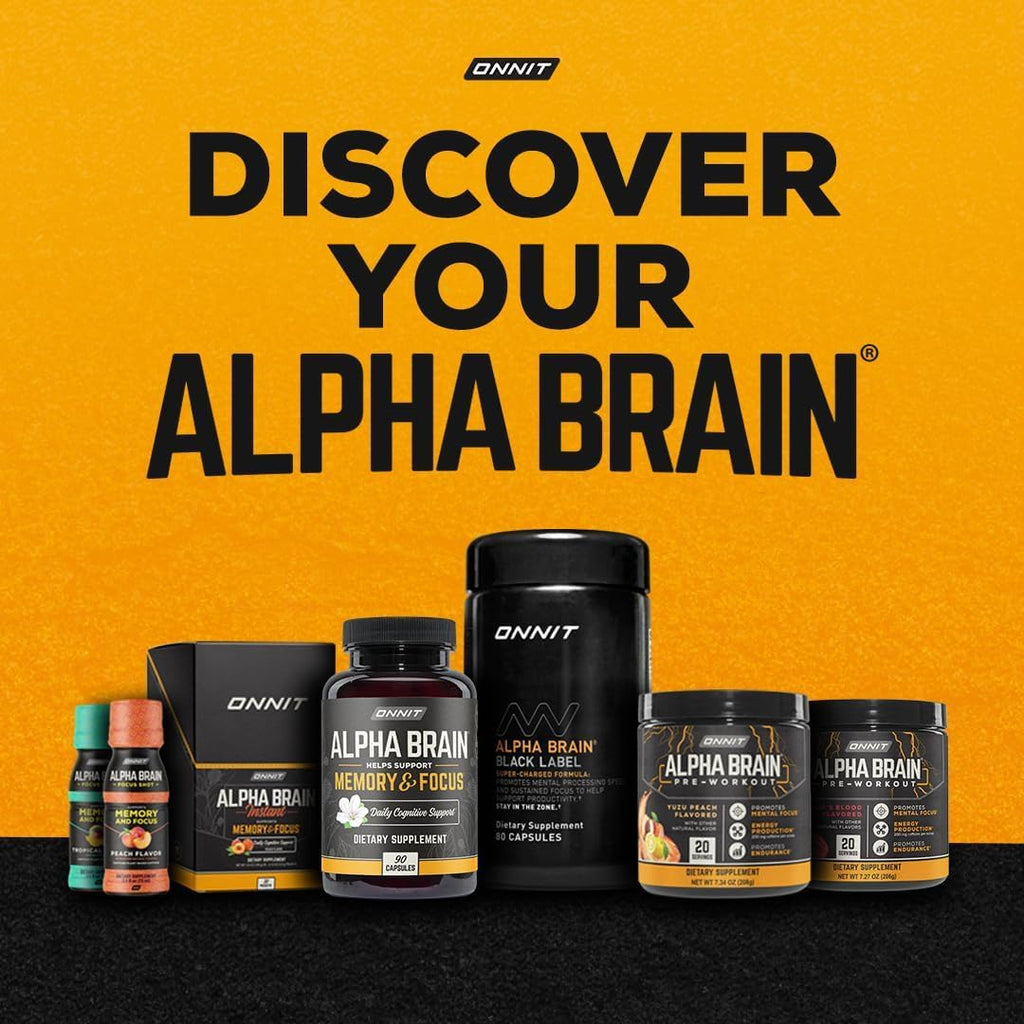 ONNIT Alpha Brain Nootropic Brain Supplement, 90 Count – Focus, Memory, and Mental Clarity Capsules with L-Theanine and Vitamin B6