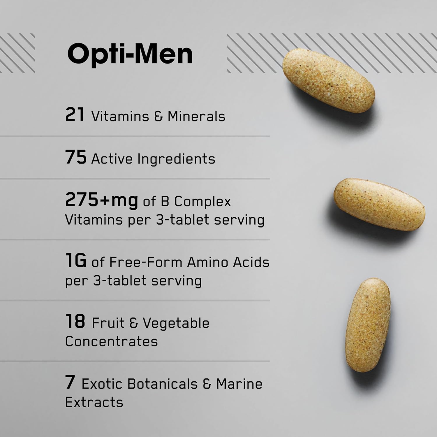 Optimum Nutrition Opti-Men Multivitamin Tablets