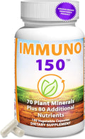 Immuno 150 Immune Support Supplement, Packed with 70 Plant Minerals, 13 Essential Vitamins and 68 Additional Nutrients-150 Vegetable Capsules- Immune Boost for All Age Groups