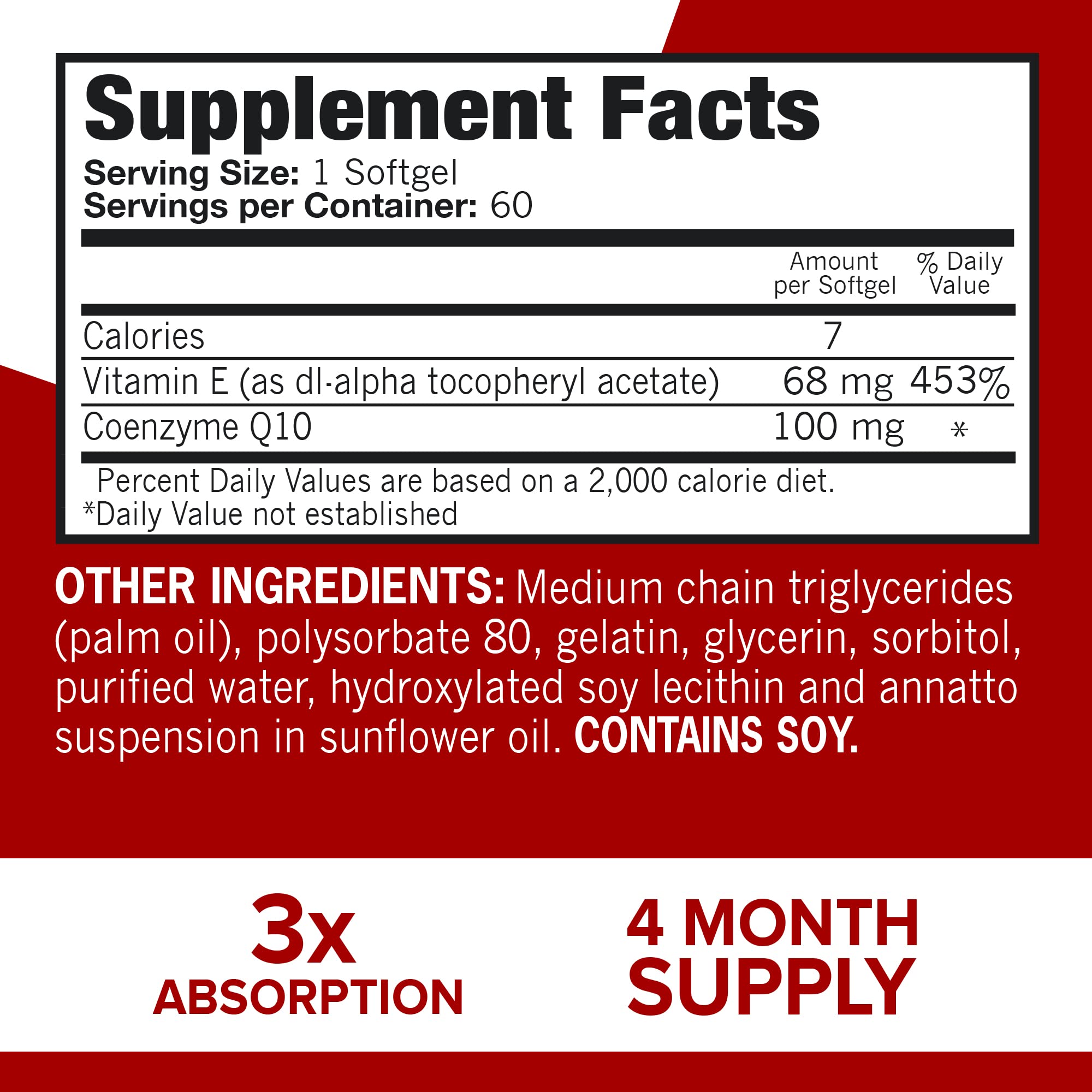 Qunol Ultra CoQ10 100mg Softgels- 3X Better Absorption Coenzyme Q10 Supplements - Antioxidant Supplement for Vascular and Heart Health & Energy Production